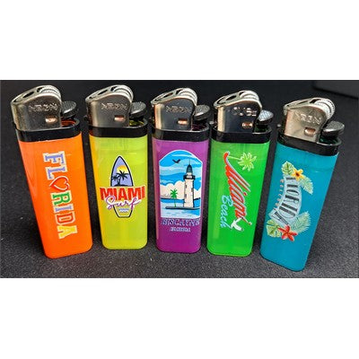 CUE Translucent Standard Flint Cigarette Lighter Assorted Colors