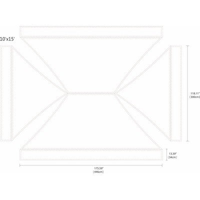 Tent -Frame 50 mm Hex size 10 x 15 ft with wheel Bag