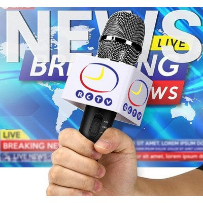 Microphone Flag Portable Square Cube Shaped Mic ABS with Foam