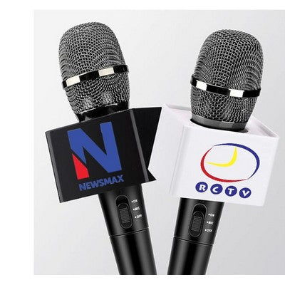 Microphone Flag Portable Square Cube Shaped Mic ABS with Foam