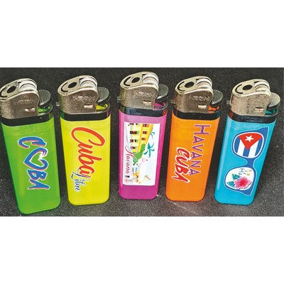 CUE Translucent Standard Flint Cigarette Lighter Assorted Colors