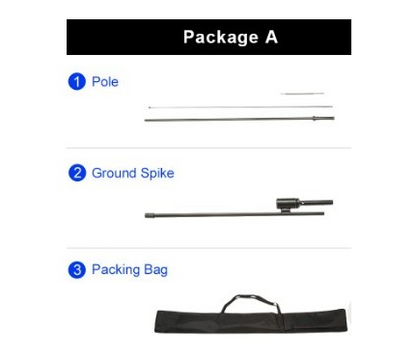 11' Feather Flag Concave High 2 sides with Spike base