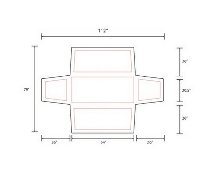 Stretche table Cover 4 Sides 6 ft