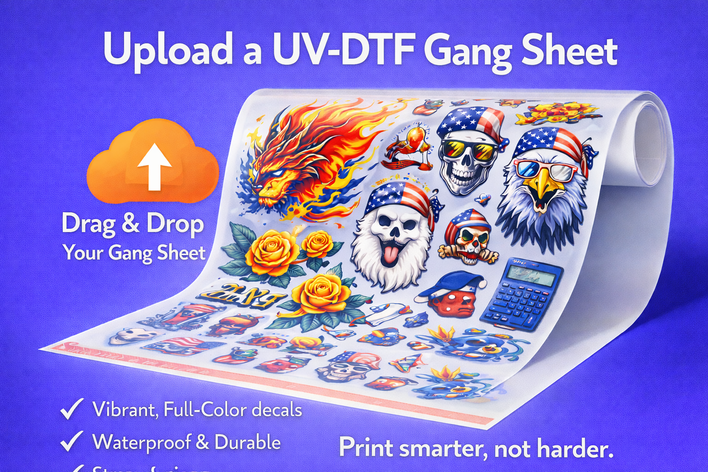 Upload a UV-DTF Gang Sheet